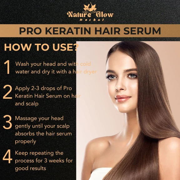 Nature Glow Herbal Pro Keratin Hair Serum - 60 ml