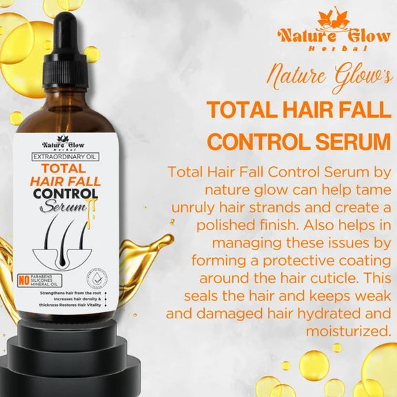Nature Glow Herbal Total Hair Fall Control Serum - 60 ml