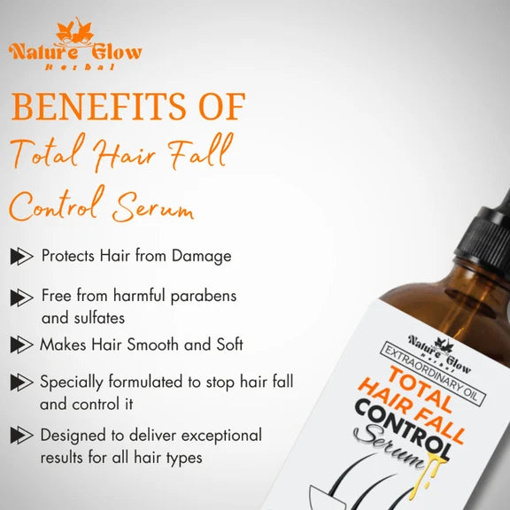 Nature Glow Herbal Total Hair Fall Control Serum - 60 ml