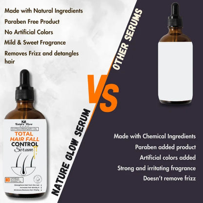 Nature Glow Herbal Total Hair Fall Control Serum - 60 ml