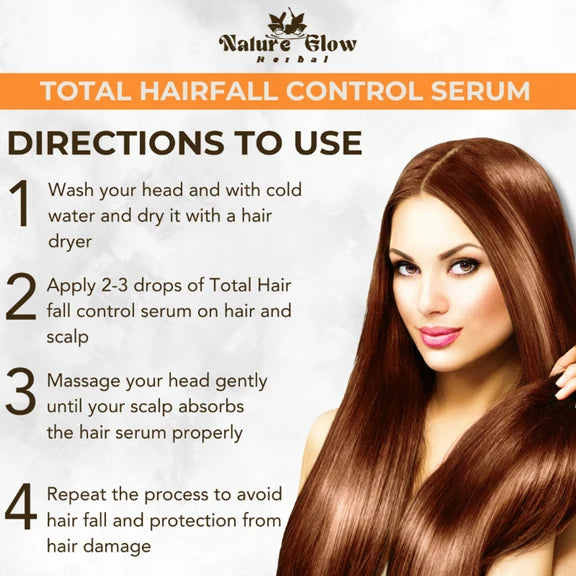 Nature Glow Herbal Total Hair Fall Control Serum - 60 ml