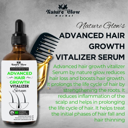 Nature Glow Herbal Advanced Hair Growth Vitalizer Serum - 60 ml