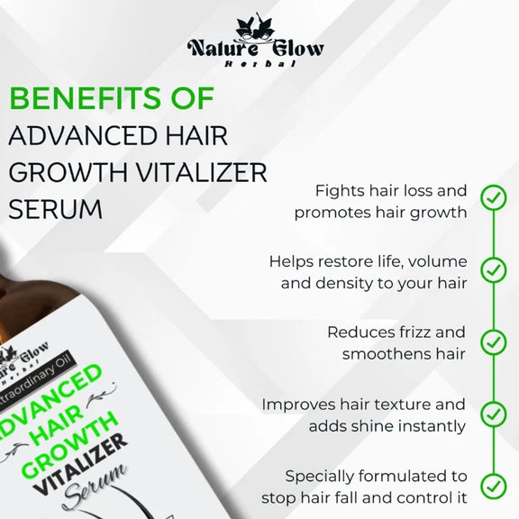 Nature Glow Herbal Advanced Hair Growth Vitalizer Serum - 60 ml