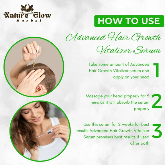 Nature Glow Herbal Advanced Hair Growth Vitalizer Serum - 60 ml