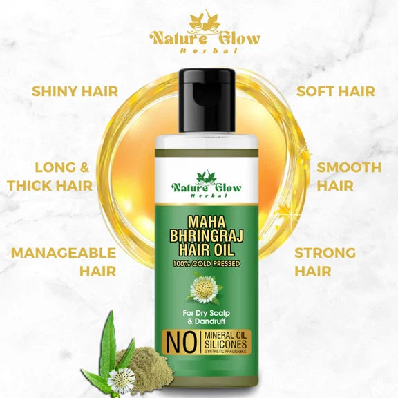 Nature Glow Herbal Bhringraj Oil - 200 ml
