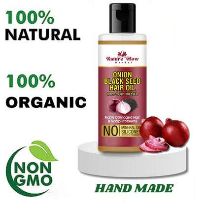 Nature Glow Herbal Onion Black Seed Hair Oil - 200 ml