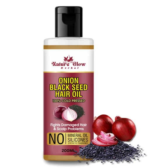 Nature Glow Herbal Onion Black Seed Hair Oil - 200 ml
