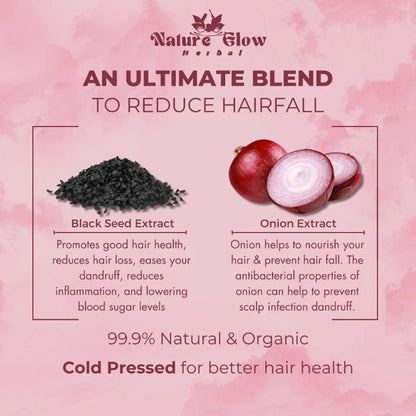 Nature Glow Herbal Onion Black Seed Hair Oil - 200 ml