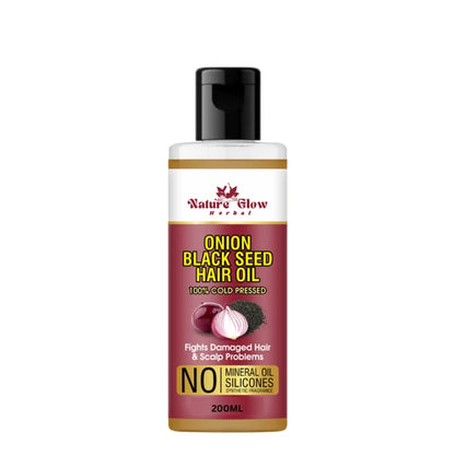 Nature Glow Herbal Onion Black Seed Hair Oil - 200 ml