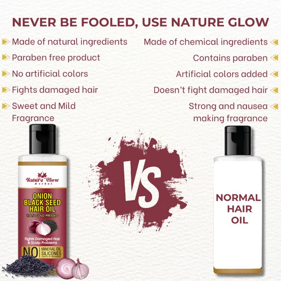 Nature Glow Herbal Onion Black Seed Hair Oil - 200 ml