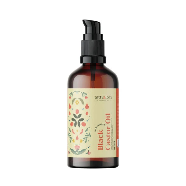 Tattvalogy Jamaican Black Castor Oil-Traditional Recipe, Boosts Hair Volume, Perfect for Curly Hair - 100 ml