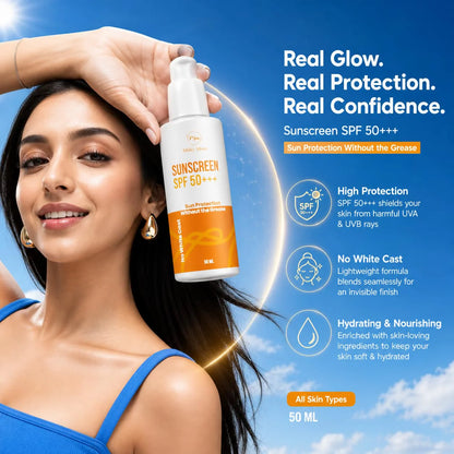Milky Moon Sunscreen For Oily Skin Spf 50 Pa+++ Lightweight & Non-Greasy - 50 ml