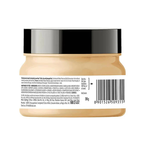 L'Oreal Paris Absolut Repair Hair Mask With Protein & Gold Quinoa - 250 gm