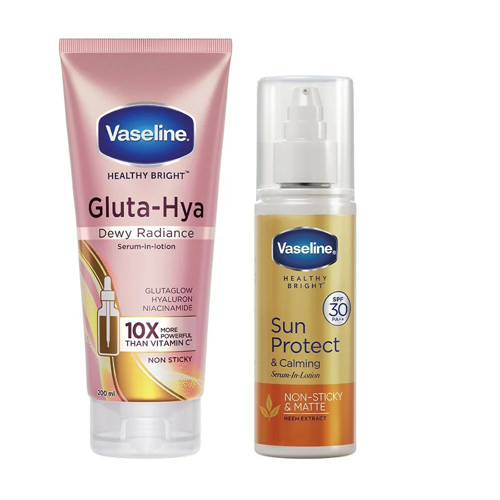 Vaseline Gluta Hya + Sun Protect Combo