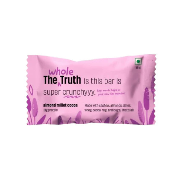 The Whole Truth Protein Bar - Almond Millet Cocoa - 55 gm