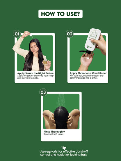 Clensta Anti-Dandruff Shampoo + Conditioner | Flake & Itch Control Hair Care