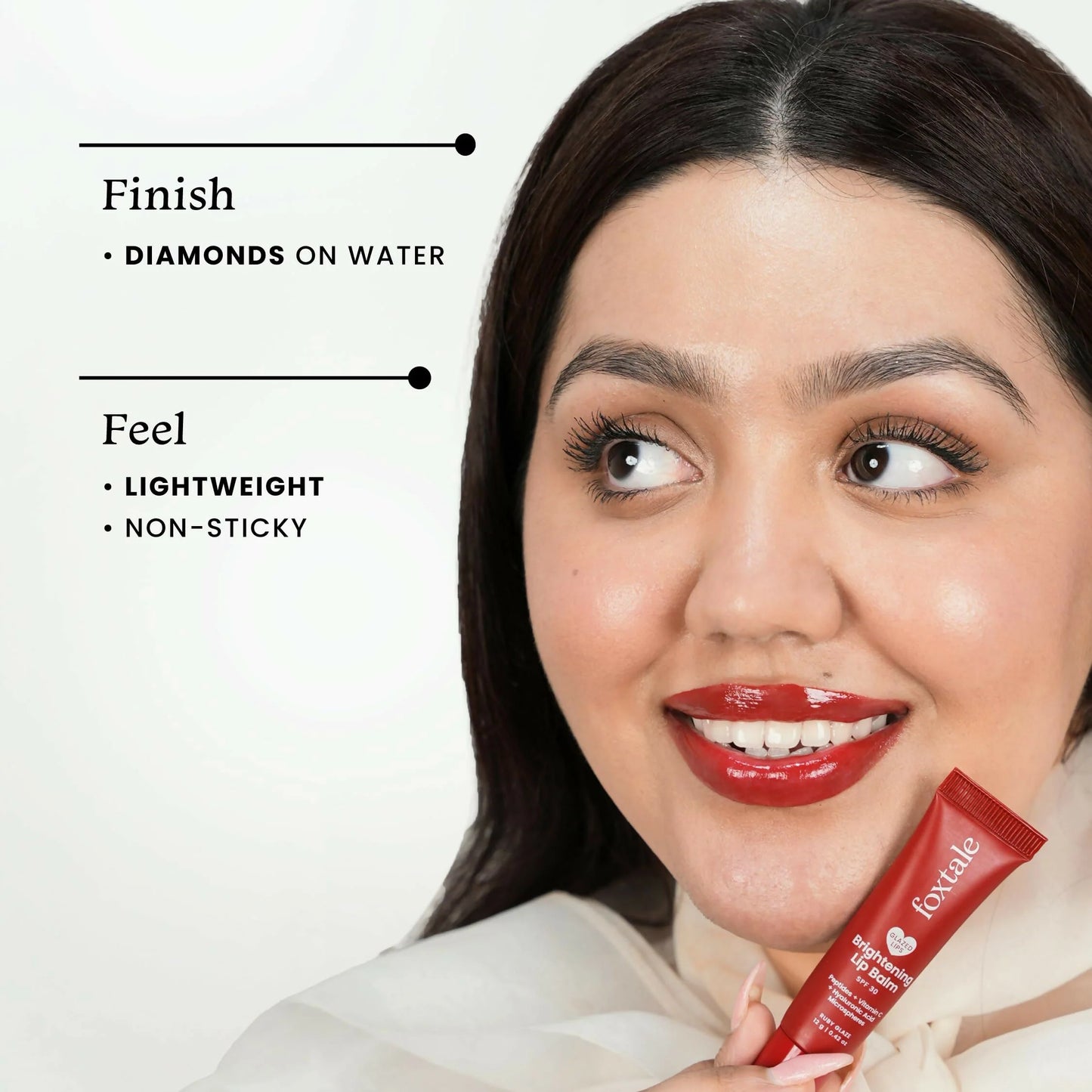 Foxtale Brightening SPF 30 Lip Balm - Ruby Glaze (Blueberry), Brightens Lips, Reduces Pigmentation - 12 gm