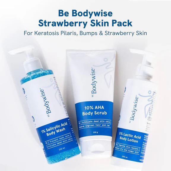 BeBodywise Strawberry Skin Pack Kit (Body Wash, Body Lotion & Bath Scrub) - combo