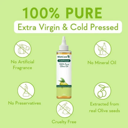 Wishcare 100% Pure Cold Pressed Olive Oil & Badam Rogan Sweet Almond Oil Combo - combo