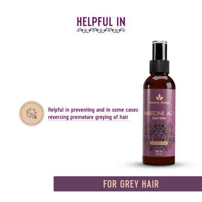 Avimee Herbal Hairtone AG 1 Scalp Spray For Grey Hair With Indigo, Henna, Beet Root and Hibiscus Extracts -