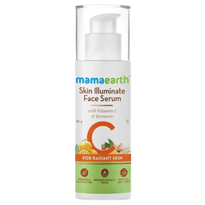 Mamaearth Skin Illuminate Face Serum With Vitamin C & Turmeric For Radiant Skin -30 gm
