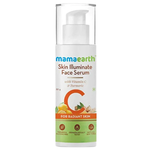 Mamaearth Skin Illuminate Face Serum With Vitamin C & Turmeric For Radiant Skin -30 gm