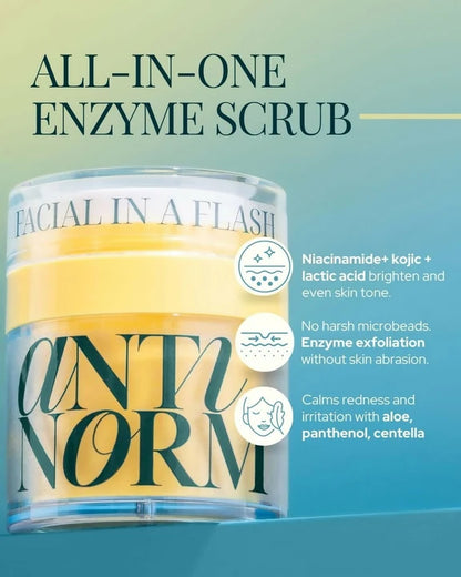 Antinorm Bye Bye Blow Dry Hair Serum and Facial In A Flash Enzyme Scrub Combo - combo