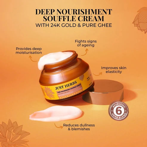 Pure Ghee & 24K Gold Deep Nourishing Souffle Cream