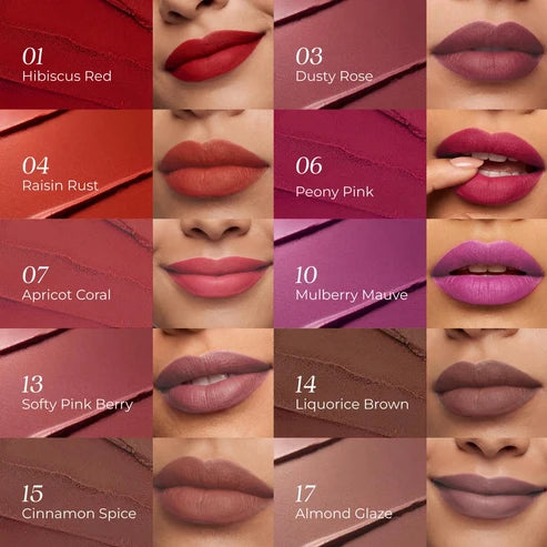 Herb‑Enriched Matte Liquid Lipstick Set of 10