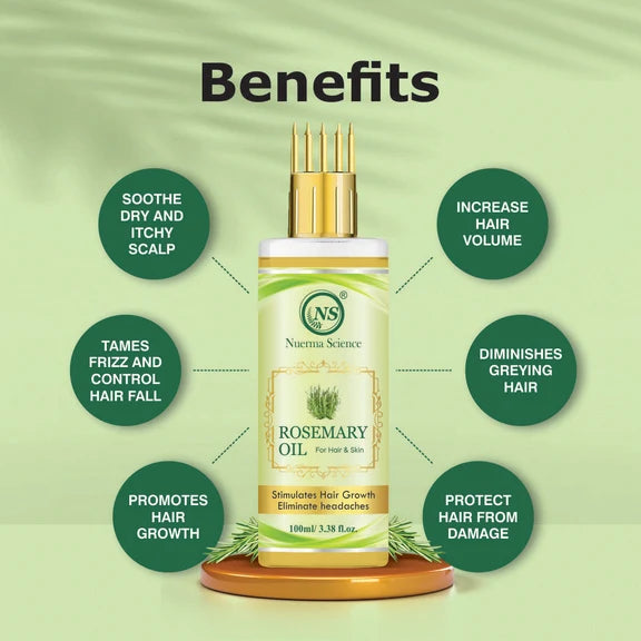 Nuerma Science Rosemary Hair Oil for Anti-Dandruff and Stimulate Hair Growth - 100 ml