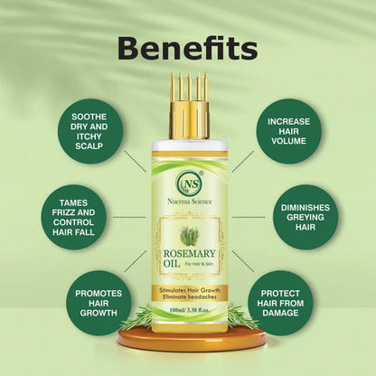 Nuerma Science Rosemary Hair Oil for Anti-Dandruff and Stimulate Hair Growth - 100 ml