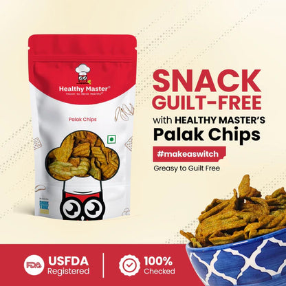 Healthy Master Light & Crispy Palak Chips | Spinach Chips
