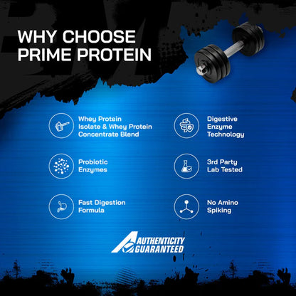 Big Muscles Nutrition Prime Protein - 1 kg - Rich Chocolate