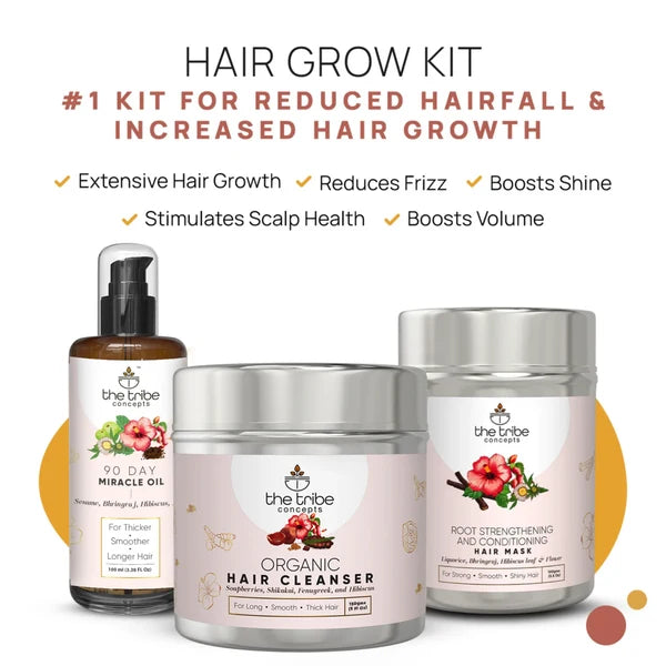 Hair Grow Kit - Bhringraj & Hibiscus for Strong Hair Growth