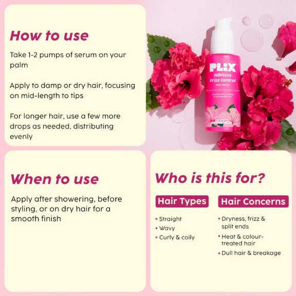 PLIX The Plant Fix Hibiscus Frizz Control Serum - 50 ml
