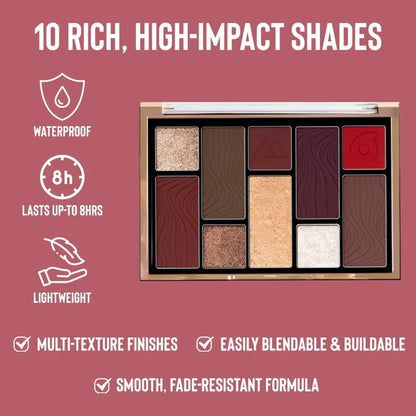 Character 10 Color Eyeshadow Palette - Cep004 - 15 gm