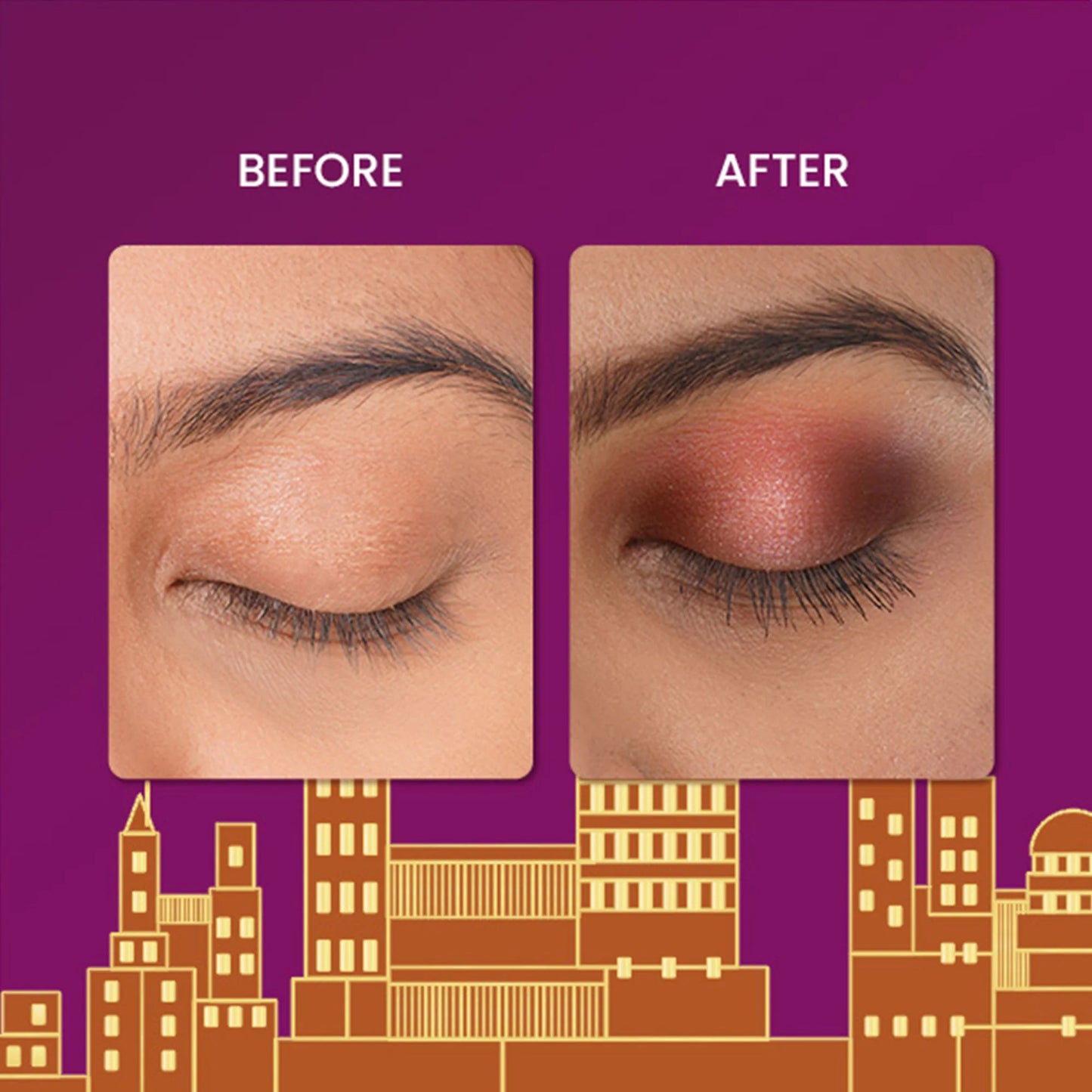 Swiss Beauty Bae Town 12-In-1 Comes Eyeshadow Palette With Eye Brush - 02 Crush Me - 14 gm