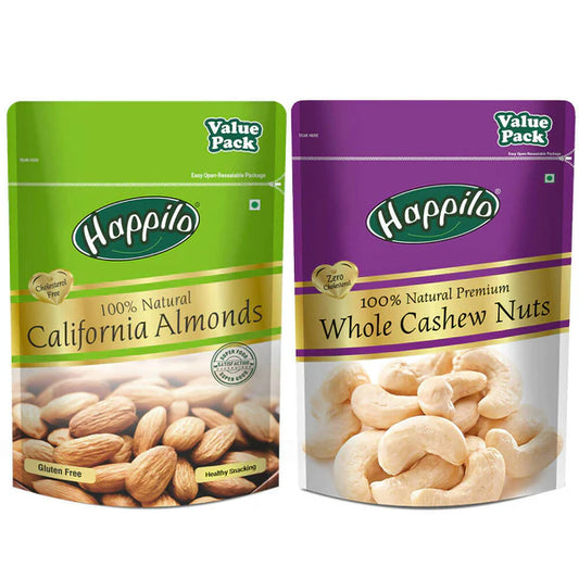 Happilo Premium Dry Fruit Combo (Almond & Cashews) - Combo