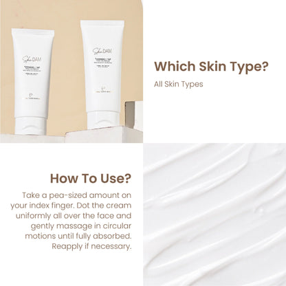 Personal Touch Skincare SkinDam Korean Moisturizer With Ceramide 3, Oat, Calendula & Centella For Dry Skin - 50 ml