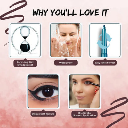 Faces Canada Ultime Pro Twist Eye Kajal Liner - Plum 04 - 0.35 gm