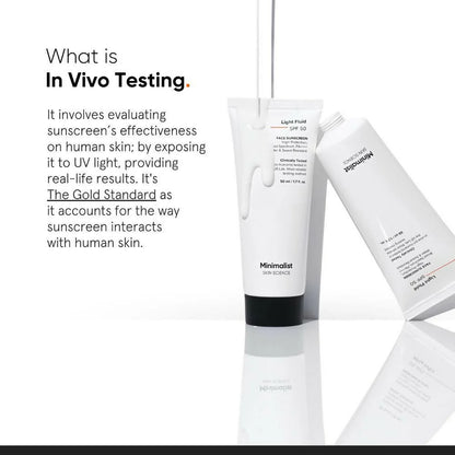 Minimalist Light Fluid Face Sunscreen with SPF 50 PA++++ - Lightweight, Water & Sweat Resistant - 50 ml