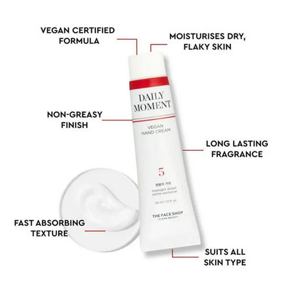 The Face Shop Non-Greasy Vegan Hand Cream - Midnight Street With Hyaluronic Acid - 30 ml
