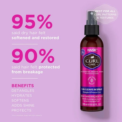 HASK Curl Care 5-In-1 Leave In Spray - 175 ml