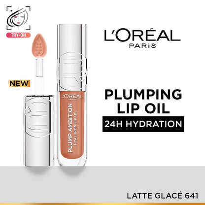 L'Oreal Paris Plump Ambition Hyaluron Lip Oil - 641 Latte Glace - 5 ml