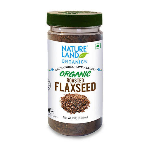 Nature Land Organics Roasted Flaxseed - 100 gm