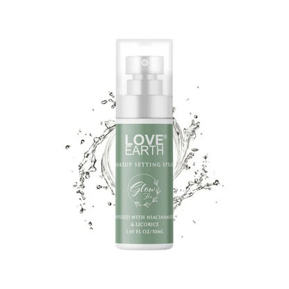 Love Earth Makeup Setting Spray Glow Fix, Infused With Niacinamide & Licorice - 50 ml