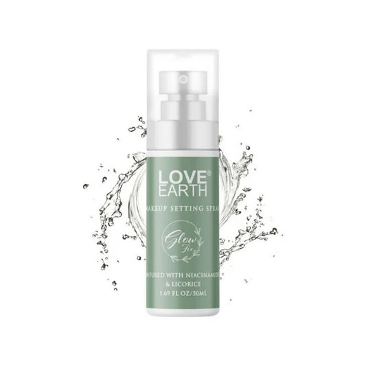 Love Earth Makeup Setting Spray Glow Fix, Infused With Niacinamide & Licorice - 50 ml