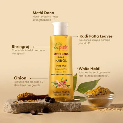 La Pink Methi Dana 8-in-1 Hair Growth Oil - 150 ml