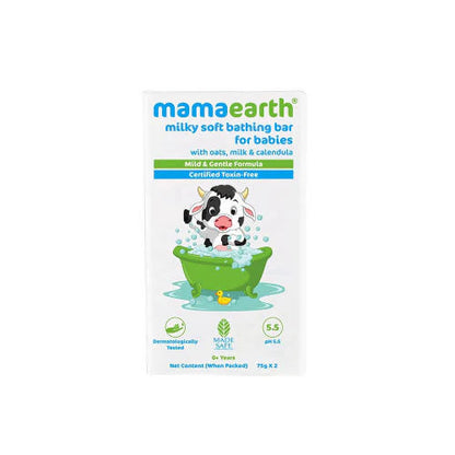 Mamaearth Milky Soft Bathing Bar for Babies -Pack of 2