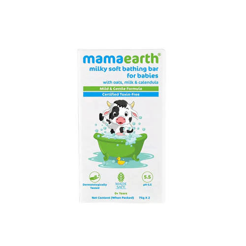 Mamaearth Milky Soft Bathing Bar for Babies -Pack of 2